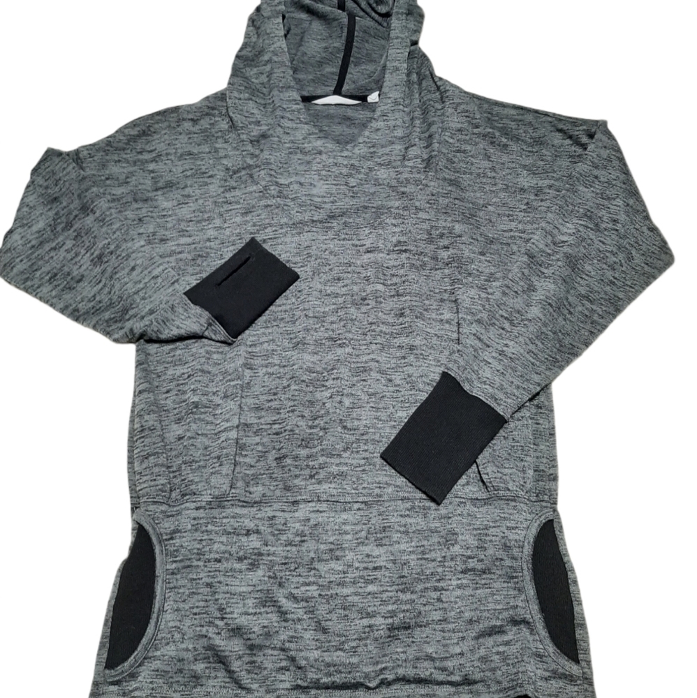 Athleta Gray Long‎ Sleeve Pullover Hoodie Size S